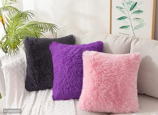 Stylish Multicoloured Polyester Solid Cushion Covers