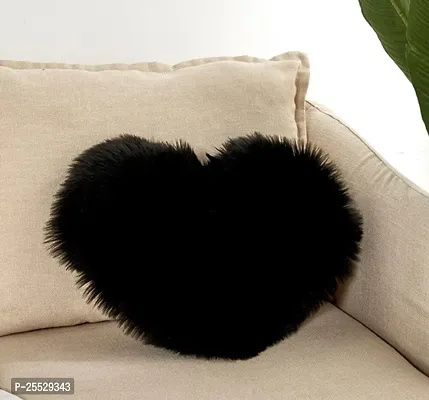 Stylish Black Polyester Solid Cushion Covers