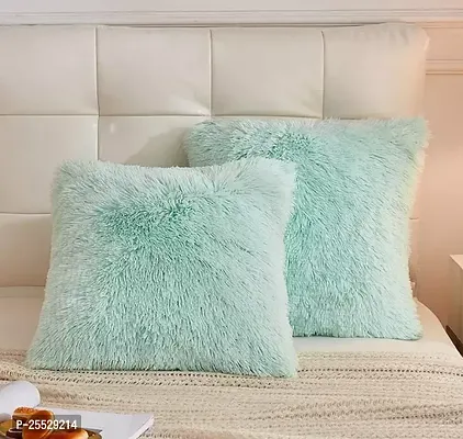 Stylish Blue Polyester Solid Cushion Covers