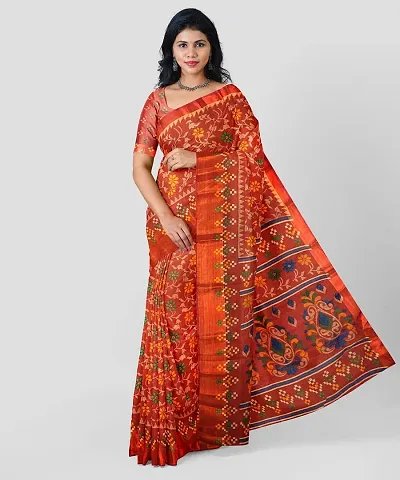 Elegant Blend Saree with Blouse piece For Women