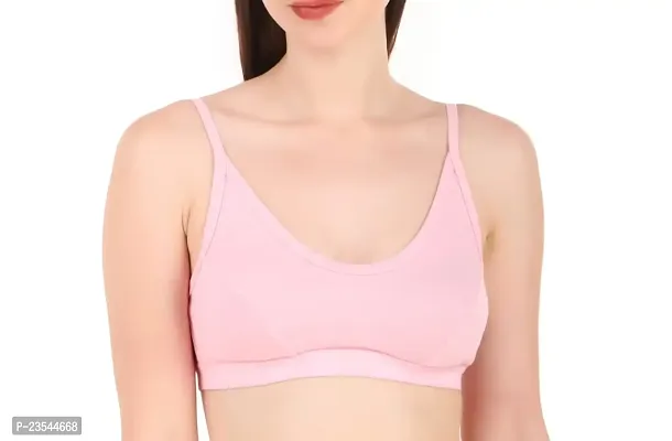 Stylish Cotton Blend Solid Bras For Women