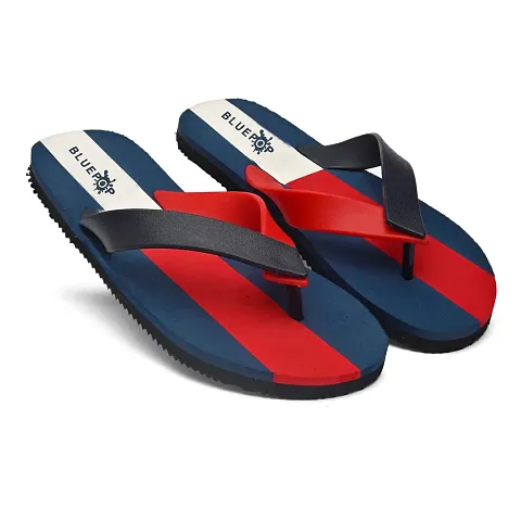 Bluepop dual colour slipper for men (red, numeric_6)