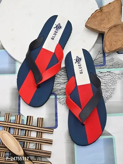 Bluepop dual colour slipper for men (red, numeric_6)-thumb2