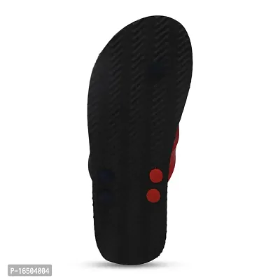 Bluepop Red Navy Daily Wear Soft Casual Slipper For Men-thumb2