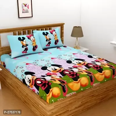 Classic Printed Double Bedsheet with Pillow Covers