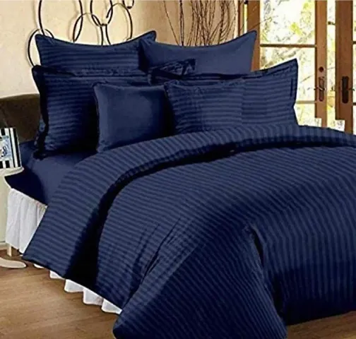 Stripped Cotton King Size Bedsheets