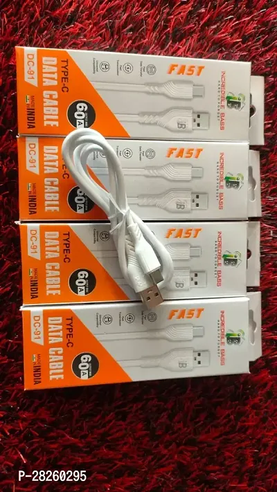 Fast Charging Data Cable Type C Pack Of 4