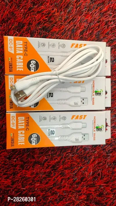 Fast Charging Type C Data Cable Pack Of 3