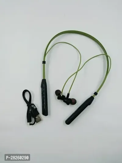 Green In-ear Bluetooth Wireless Neckband With Microphone