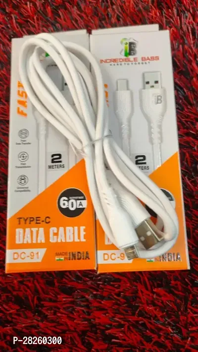 Fast Charging Type C Data Cable Pack Of 2