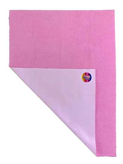 Mom's Darling Quick Dry Sheets for Baby Large Size | Waterproof Plastic Sheets for New Born Baby | Baby Bed Protector | Diaper Changing Sheets | 0-12 Months | Pack of 1 Pieces(L=100cm & W=70cm)L.PINK