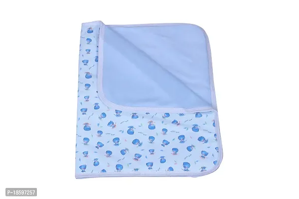 Mom's Darling 3 Layer Bed Protector Waterproof for Baby with Towel | Baby Bed Sheet Waterproof| Plastic Bed Sheet for Baby Urine| Diaper Changing mats for Baby| L= 76cm / W= 51cm | Pack of 2-thumb5