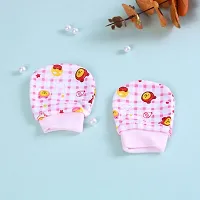 Mom's Darling Newborn Baby Cotton Mittens Set | Gloves Set | Multicolor. Pack of 6 Pairs.-thumb1