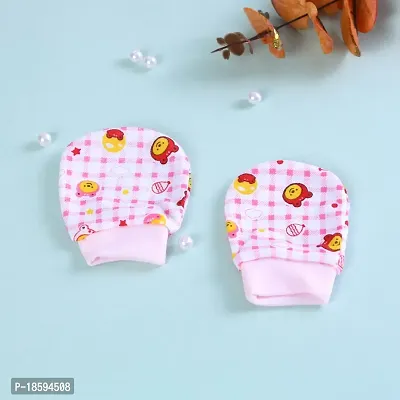 Mom's Darling Newborn Baby Cotton Mittens Set | Gloves Set | Multicolor. Pack of 6 Pairs.-thumb2