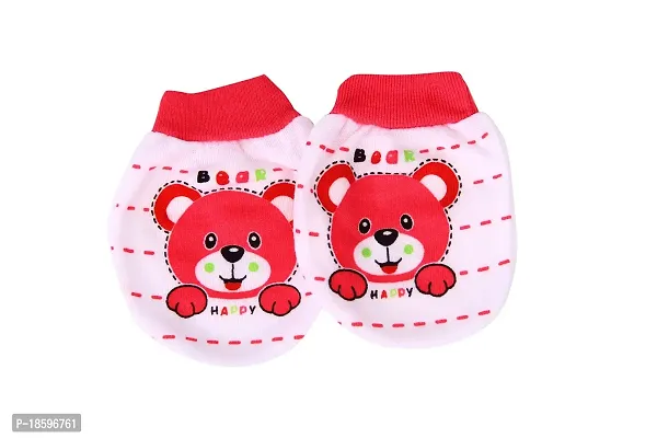 Mom's Darling Cotton Mittens for New Born Baby (0-6 Months)- Pack of 12 Pairs | Cotton Gloves with Gentle Elastic Wristbands for Baby 0 to 6 Months| New Born Baby Products. Multicolor-thumb2