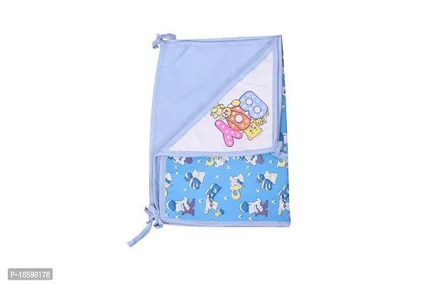 Mom's Darling 3 Layer Bed Protector Waterproof for Baby with Towel | Baby Bed Sheet Waterproof| Plastic Bed Sheet for Baby Urine| Diaper Changing mats for Baby| L= 76cm / W= 51cm. Pack of 2 Pieces-thumb5