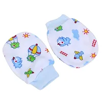 Mom's Darling Newborn Baby Cotton Mittens Set | Gloves Set | Multicolor. Pack of 6 Pairs.-thumb3