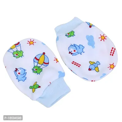 Mom's Darling Newborn Baby Cotton Mittens Set | Gloves Set | Multicolor. Pack of 6 Pairs.-thumb4