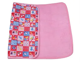 Mom's Darling 3 Layer Bed Protector Waterproof for Baby with Towel | Baby Bed Sheet Waterproof| Plastic Bed Sheet for Baby Urine| Diaper Changing mats for Baby| L= 76cm / W= 51cm. Pack of 2.-thumb3