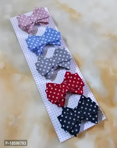 Mom's Darling (Pack of 5 pieces), Stylish Hair Accessories for Girls Kids | Girls | Hair Clips for Women | Polka print| Multicolor.