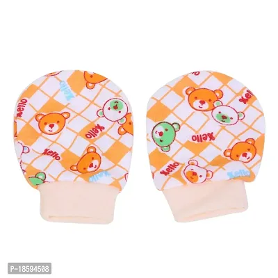 Mom's Darling Newborn Baby Cotton Mittens Set | Gloves Set | Multicolor. Pack of 6 Pairs.-thumb5