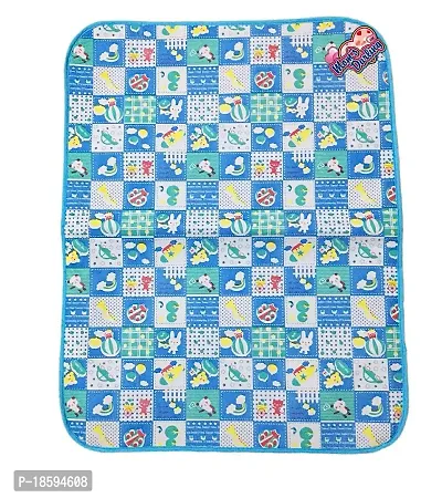 Mom's Darling Baby Bed Protector Waterproof Plastic Sheets, Urine Matress Protector Sheets, Baby Diaper Changing Sheet/(0-12 Months)/Pack of 1 Piece/(LENGTH-92 cm - BREADTH-61CM)/Blue.-thumb2