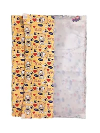 Mom's Darling Crib Waterproof Multipurpose 3 in 1 Baby Bed Protector Plastic Sheet (1 Plastic Sheet  3 Cotton Sheet)(LENGTH- 62 CM  WIDTH - 46CM) - ORANGE.-thumb2