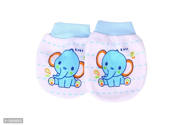 Mom's Darling Cotton Mittens for New Born Baby (0-6 Months)- Pack of 6 Pairs | Cotton Gloves with Gentle Elastic Wristbands for Baby 0 to 6 Months| New Born Baby Products | Multicolor.-thumb3