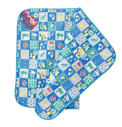 Mom's Darling Baby Bed Protector Waterproof Plastic Sheets, Urine Matress Protector Sheets, Baby Diaper Changing Sheet/(0-12 Months)/Pack of 1 Piece/(LENGTH-92 cm - BREADTH-61CM)/Blue.