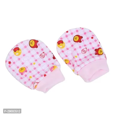 Moms Darling Cott-Pack of 6 Pairs | Cotton Gloves with Gentle Elastic for Baby 0 to 6 Months| New Born Baby Products. Multicolor.-thumb2