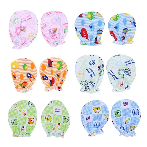 Mom's Darling Newborn Baby Mittens Set/Gloves Set/Multicolor (Pack of Pair)