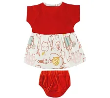 My Tiny Wear Cotton Frock for Infant/Baby Girl-thumb1