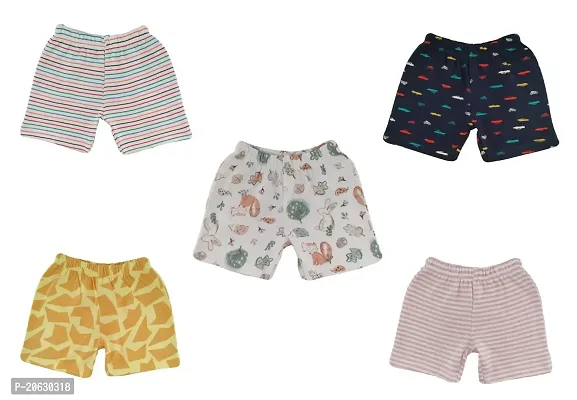 My Tiny Wear Cotton Shorts, Half Pants, Regular Fit Shorts for Baby Boy  Girl (Pack of 5)