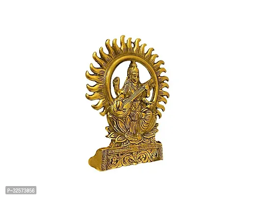 Jy Goddess Saraswati Idols Golden Color-thumb2