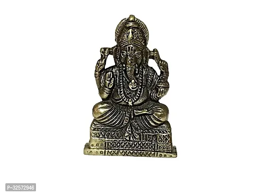 Jy Ganesh God Idol Made Of Ad Metal Silver Color