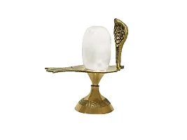 Shivling Sphatik With Brass Jalhari And Brass Tipai Lota And Brass Trishul And Kalash-thumb1