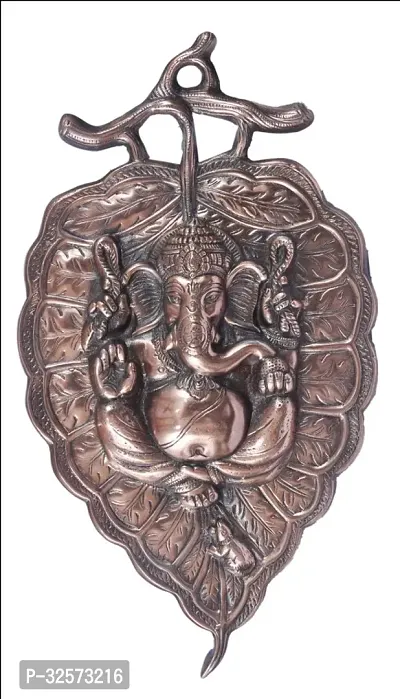 Jy Wall Hanging Patta Ganesh Gun Metal Copper Colour God Idol