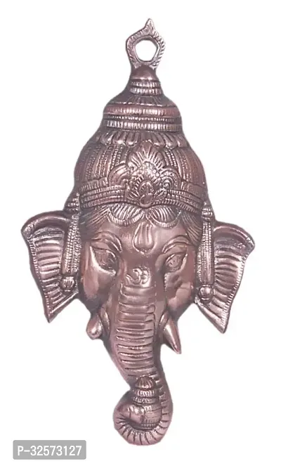 Jy Wall Hanging Ganesh Face In Gun Metal Copper Colour God Idol