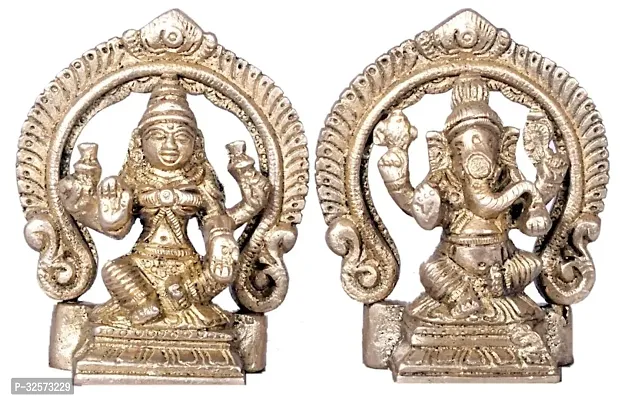 Jy Goddess Laxmi And Lord Ganpati/Ganesha Brass God Idol