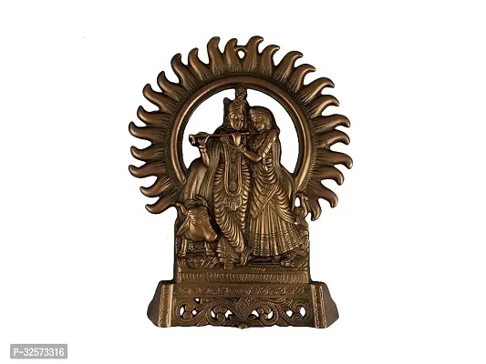 Jy Radha Krishna God Idol Henging And Stending Gun Metal Copper Colour