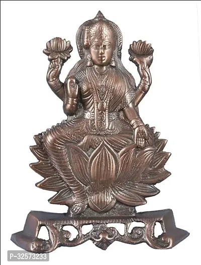 Jy Goddess Lakshmi Gun Metal Copper Colour God Idol