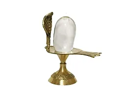 Shivling Sphatik With Brass Jalhari And Brass Tipai Lota And Brass Trishul And Kalash-thumb2