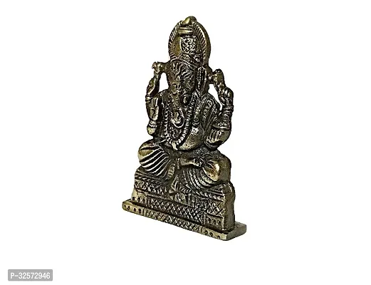 Jy Ganesh God Idol Made Of Ad Metal Silver Color-thumb2