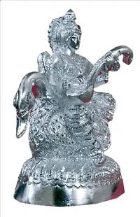 Jy Goddess Saraswati Siting On Hans God Idol-thumb1