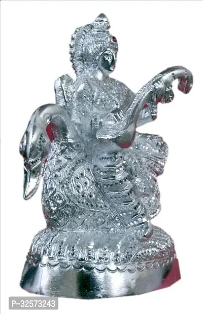 Jy Goddess Saraswati Siting On Hans God Idol-thumb2