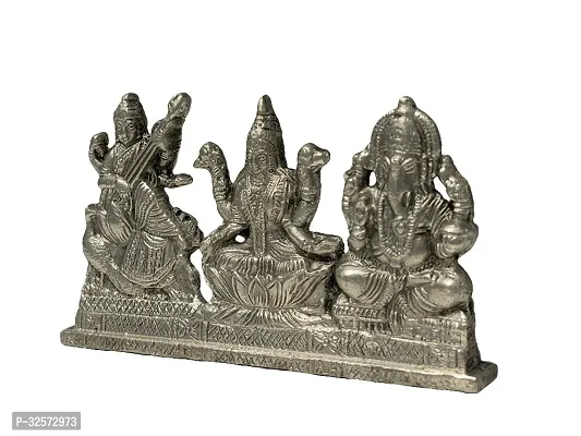 Jy Goddess Saraswati And Lakshmi And Lord Ganesh Panchdhatu-thumb2