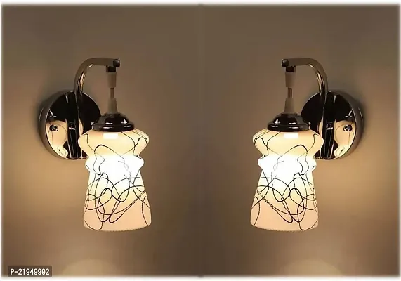 Glass Wall Hanging Lamp For Wall Decor- Pack Of 2