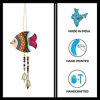 Handmade Hand Emboss Painted Hanging Fish for Garden Balcony Home Office Cafe Decoration-thumb2