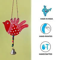 Sohibe Handmade Hand Emboss Painted Birds Hanging For Garden Balcony Home Office Cafe Decoration Main Door Latkan Festival Decorative Wall Hanging, Multi-coloured, Pack of 3-thumb2