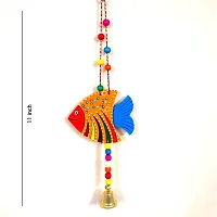 Sohibe Fish Hanging Wall Decor Home Decoration Hand Painted Item for Gift (Pack of 3 Unit)-thumb1